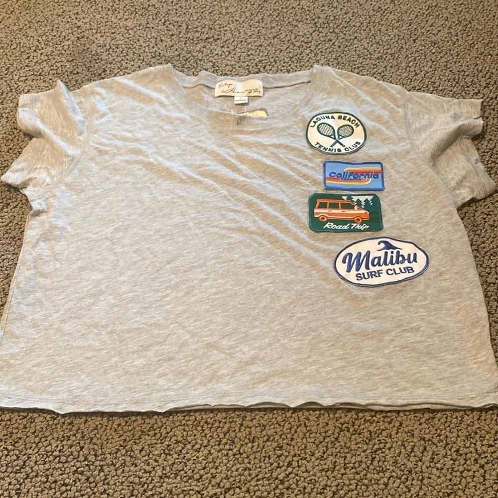 NWT Vintage Havana Gray Patched Shirt Size Small
